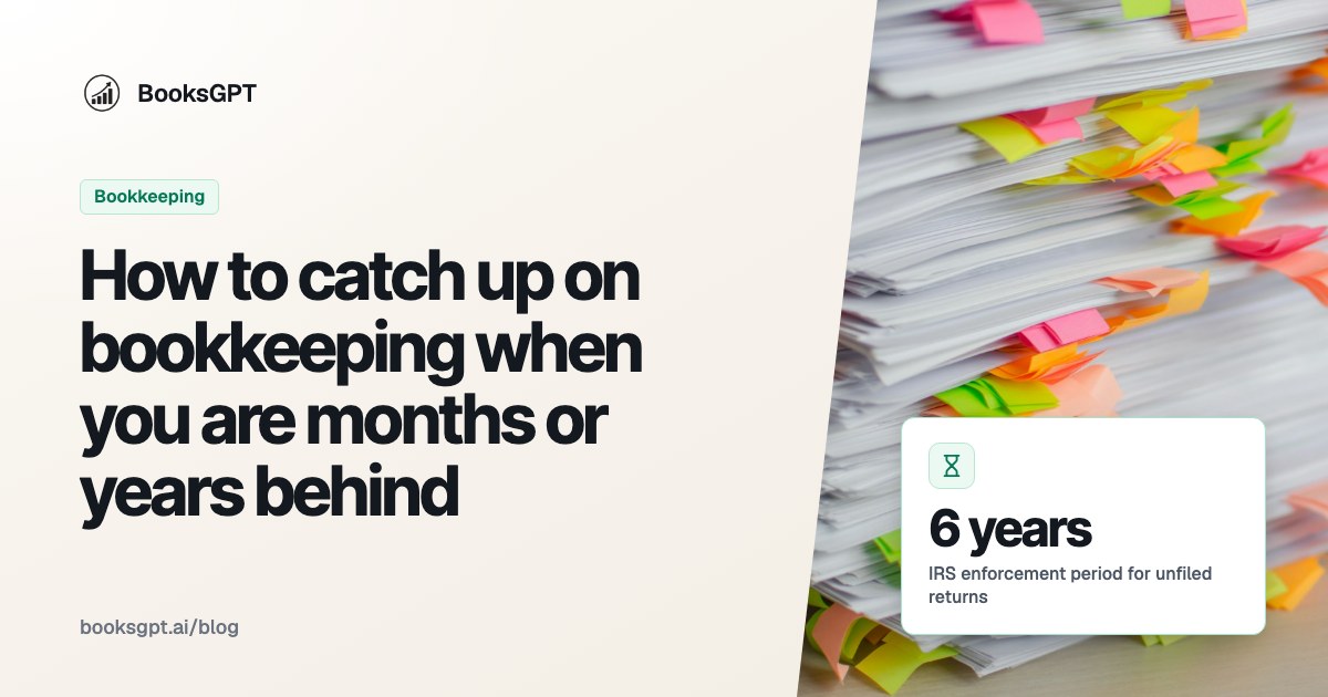 How to catch up on bookkeeping when you are months or years behind